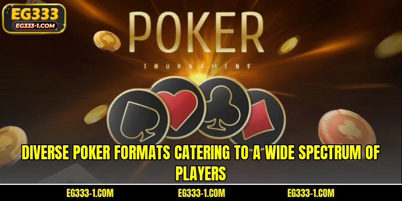 Diverse poker formats catering to a wide spectrum of players