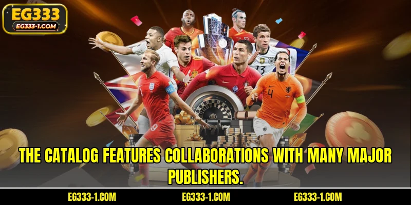 The catalog features collaborations with many major publishers