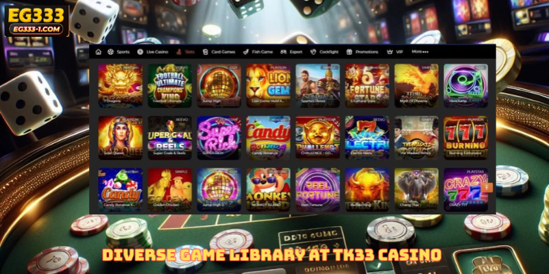 Diverse Game Library at TK33 Casino