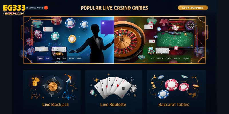 Popular Live Casino Game Categories