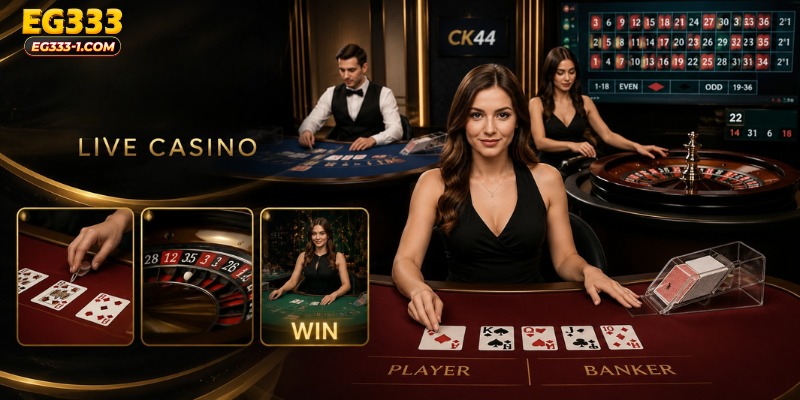 CK44 Live Casino offers real-time casino games hosted by professional dealers.